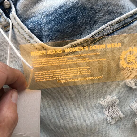 NWT Risen Womens Brenna Jeans Size 2X Wide Leg Blue Denim Casual Classic Travel - Picture 10 of 16